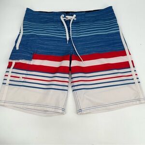 Mossimo Supply Co. Board Shorts Swim Trunks Mens 38 Striped Surfing Beach USA